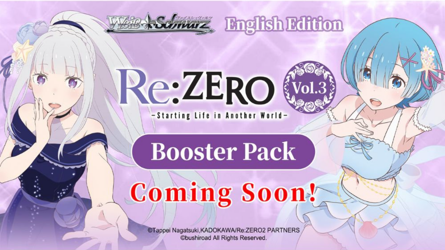 Weiss Schwarz - Re:ZERO - Starting Life in Another World- Vol.3 (English)