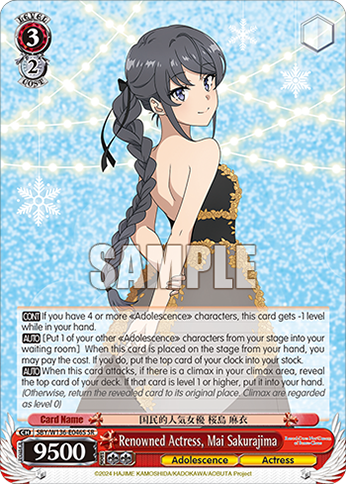 SBY/W136-E046S Renowned Actress, Mai Sakurajima