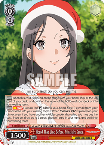 SBY/W136-E049 Heard That Line Before, Miniskirt Santa