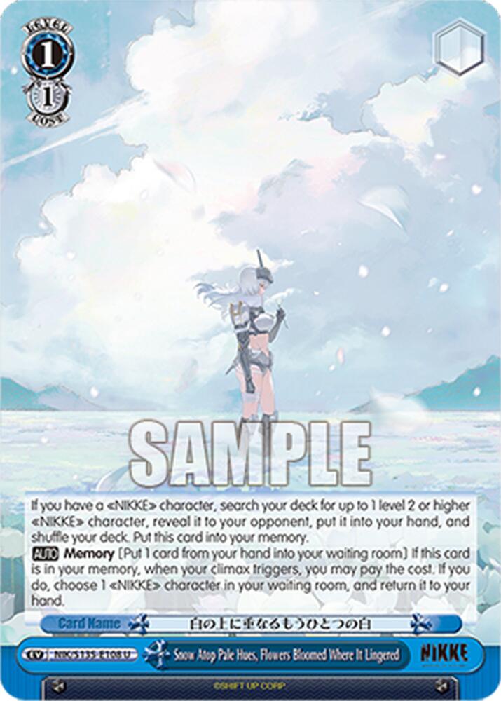 NIK-S135-108 Snow Atop Pale Hues, Flowers Bloomed Where It Lingered