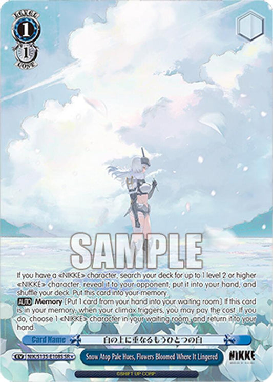 NIK-S135-108S Snow Atop Pale Hues, Flowers Bloomed Where It Lingered (SR)