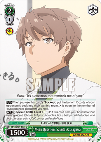 SBY/W136-E035 Mean Question, Sakuta Azusagawa