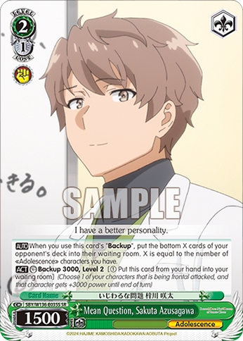 SBY/W136-E035S Mean Question, Sakuta Azusagawa