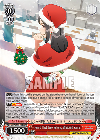 SBY/W136-E049S Heard That Line Before, Miniskirt Santa