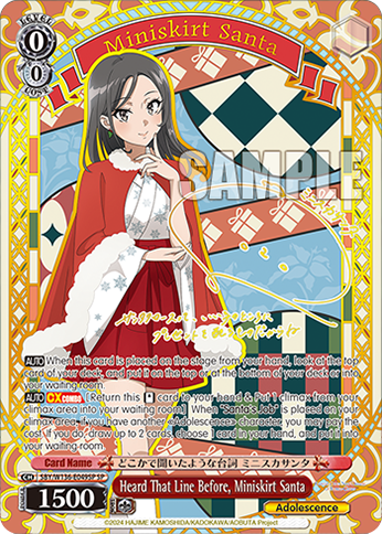 SBY/W136-E049SP Heard That Line Before, Miniskirt Santa