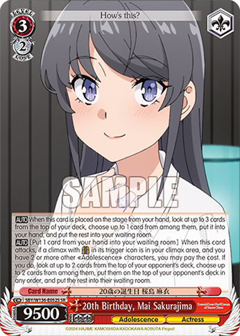 SBY/W136-E052S 20th Birthday, Mai Sakurajima