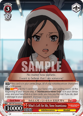 SBY/W136-E053 What's Left for Me, Nene Iwamizawa