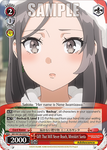 SBY/W136-E057 Gift That Will Never Reach, Miniskirt Santa