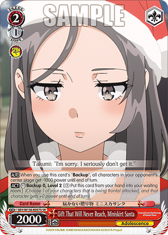SBY/W136-E057S Gift That Will Never Reach, Miniskirt Santa