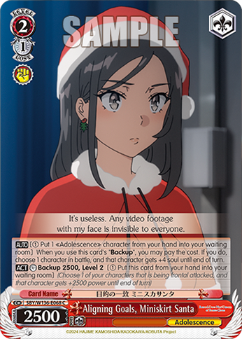 SBY/W136-E068 Aligning Goals, Miniskirt Santa