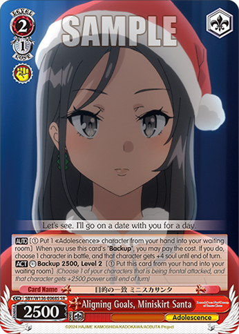 SBY/W136-E068S Aligning Goals, Miniskirt Santa