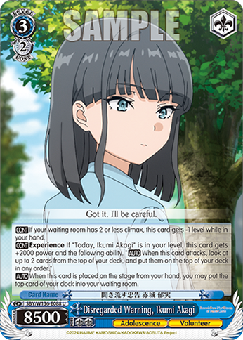 SBY/W136-E088 Disregarded Warning, Ikumi Akagi