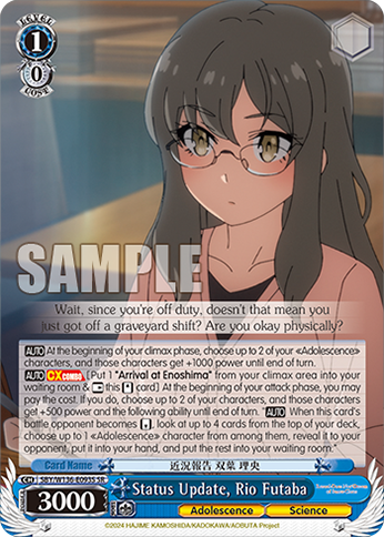 SBY/W136-E093S Status Update, Rio Futaba